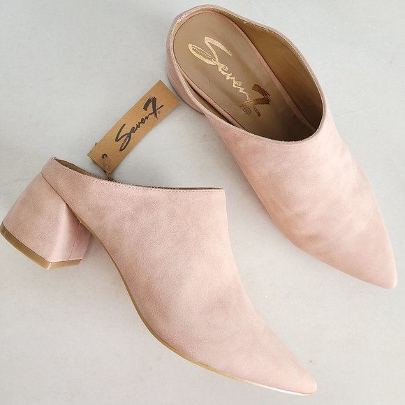 Seven7 Shoes - SEVEN7 monika mule blush suede